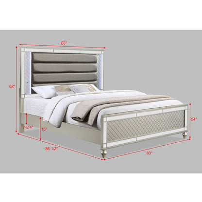 Modern Panel Bed Wit Tufted Design And Integrated LED Lighting - The Sleep Loft - Online Mattress Showroom NYC