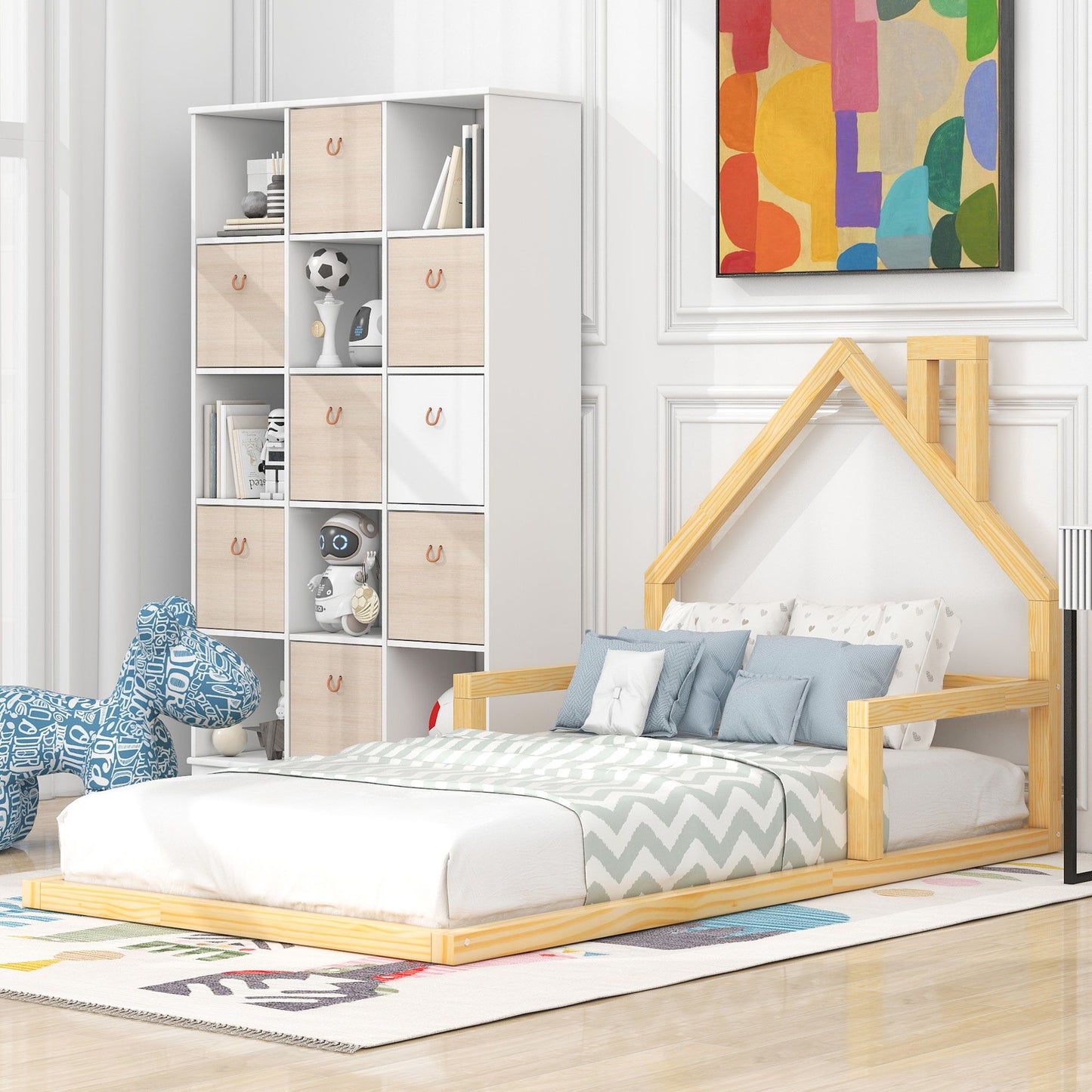 Floor Bed With House Shaped Headboard - The Sleep Loft - Online Mattress Showroom NYC