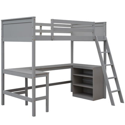 Loft Bed With Shelves With Desk - The Sleep Loft - Online Mattress Showroom NYC