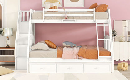 Bunk Bed With Drawers, Ladder And Storage Staircase - The Sleep Loft - Online Mattress Showroom NYC