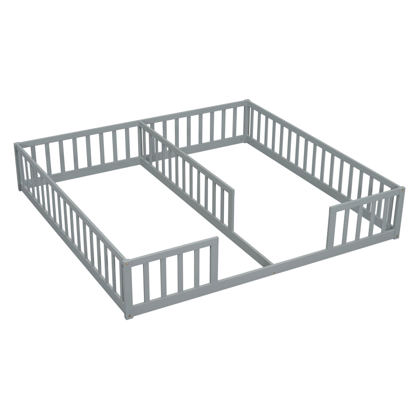 Double Floor Bed With Fence, Guardrails, Without Door - The Sleep Loft - Online Mattress Showroom NYC