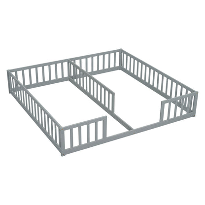 Double Floor Bed With Fence, Guardrails, Without Door - The Sleep Loft - Online Mattress Showroom NYC