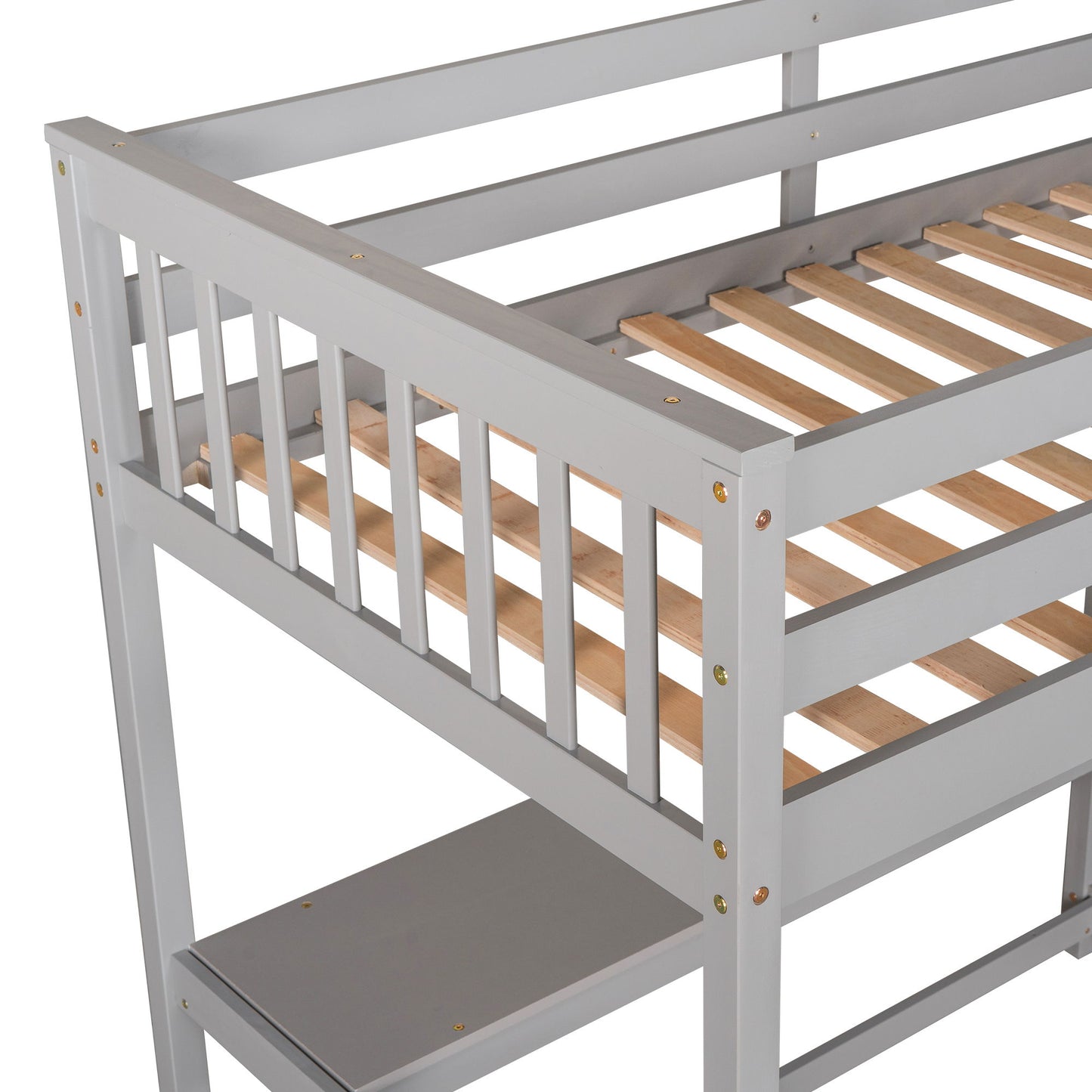 Loft Bed With Storage Shelves And Under Bed Desk - The Sleep Loft - Online Mattress Showroom NYC