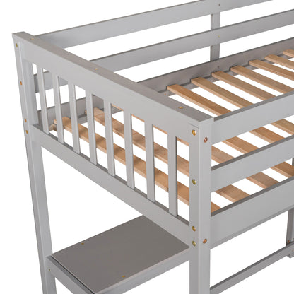 Loft Bed With Storage Shelves And Under Bed Desk - The Sleep Loft - Online Mattress Showroom NYC