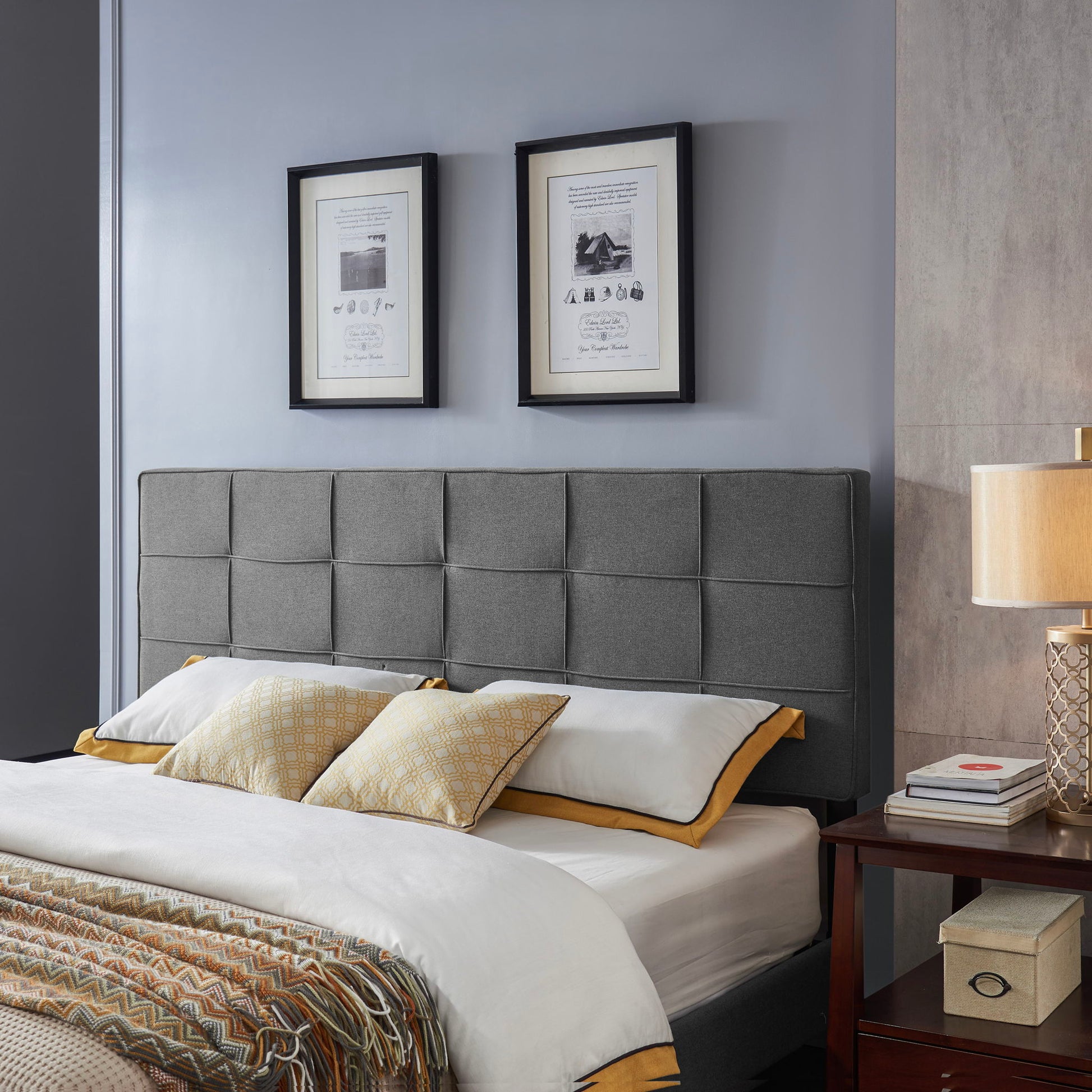 King / California King Sized Headboard - Charcoal Gray - The Sleep Loft - Online Mattress Showroom NYC