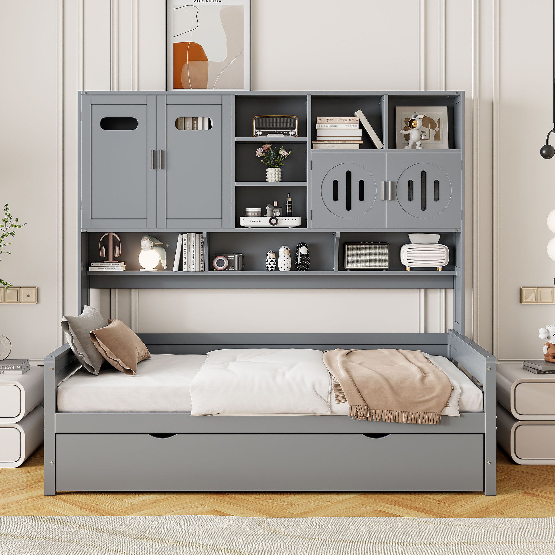 Daybed With All-In-One Cabinet And Shelf - The Sleep Loft - Online Mattress Showroom NYC