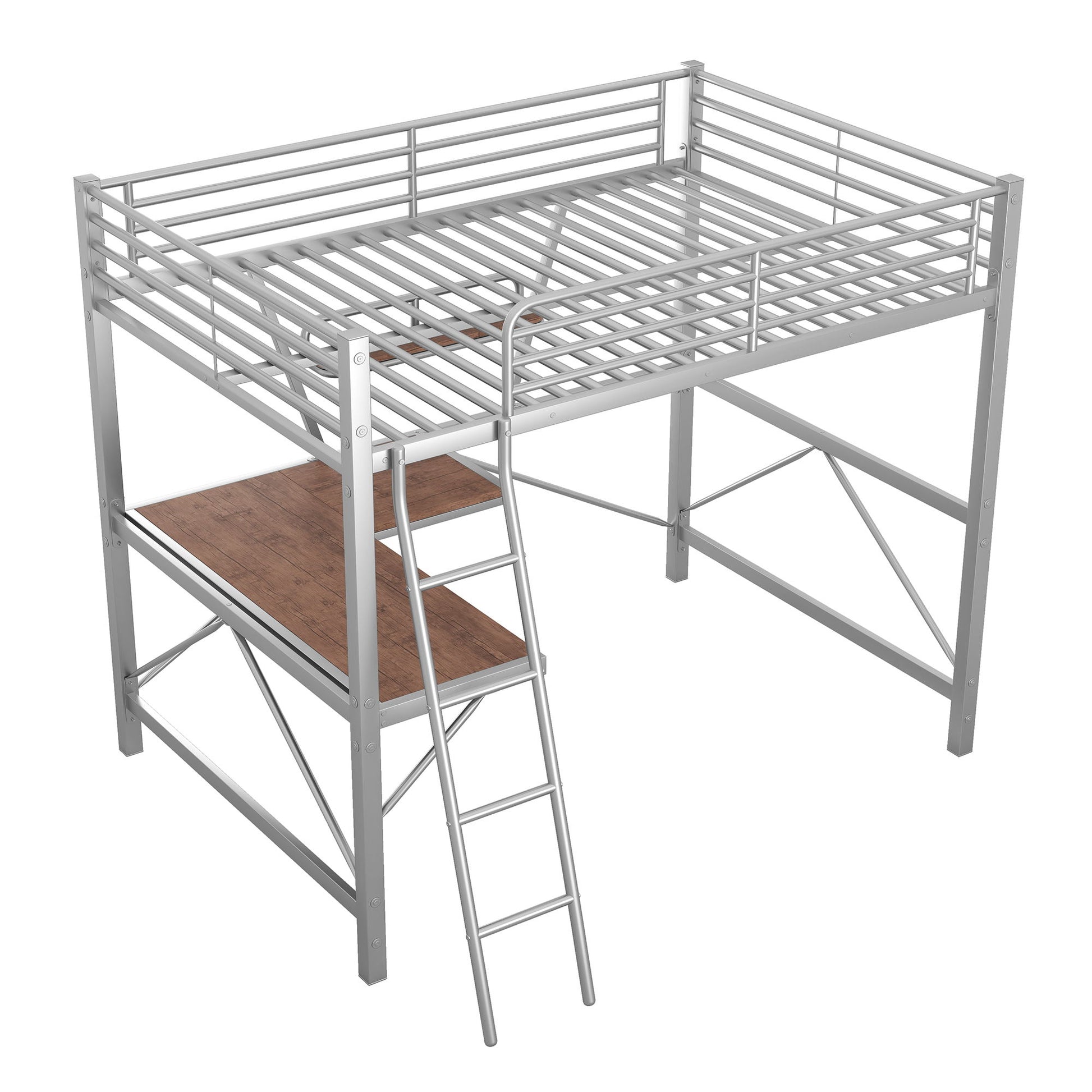 Loft Bed With Desk And Shelf, Modern Design - The Sleep Loft - Online Mattress Showroom NYC