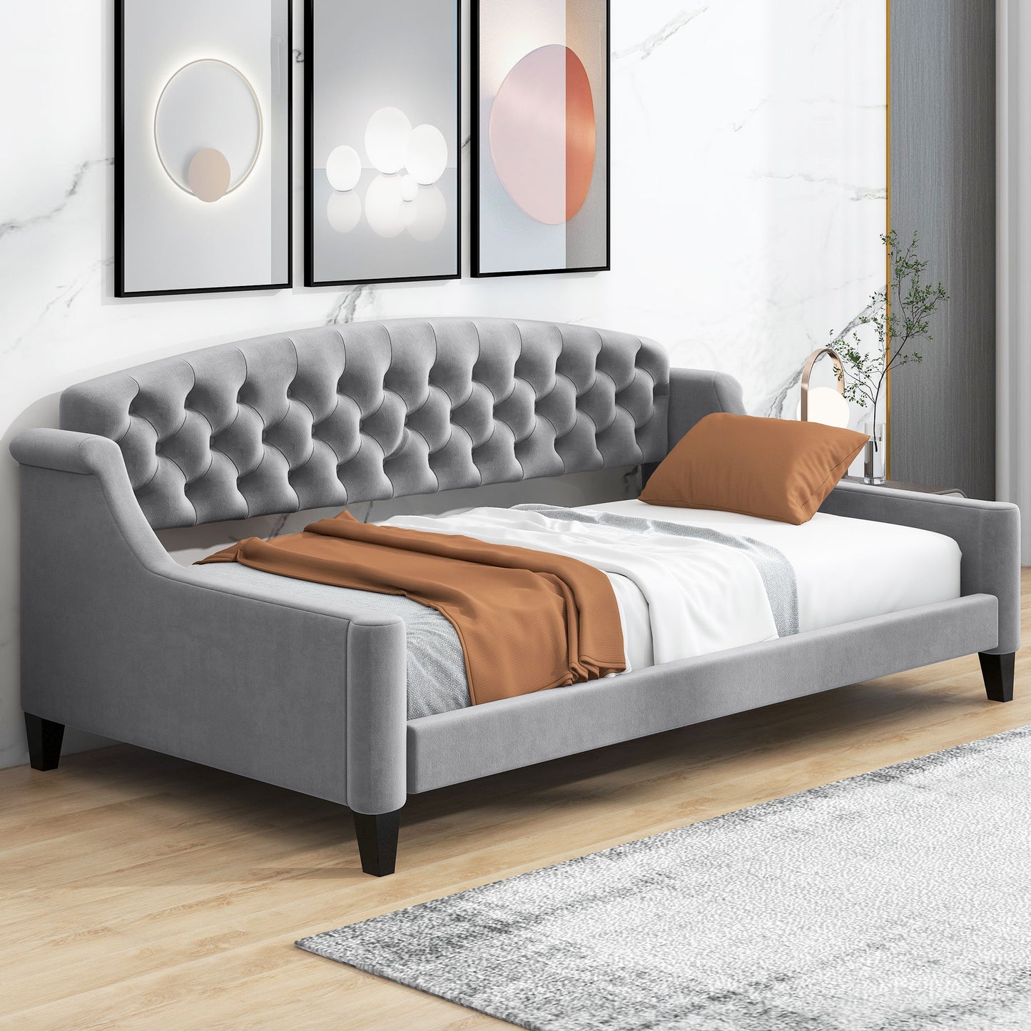 Modern Tufted Button Daybed - The Sleep Loft - Online Mattress Showroom NYC