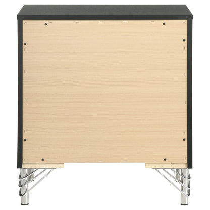 Malcolm - 2 Drawer Nightstand - Black - The Sleep Loft - Online Mattress Showroom NYC