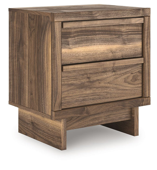 Chirason - Two Drawer Night Stand - Brown - The Sleep Loft - Online Mattress Showroom NYC