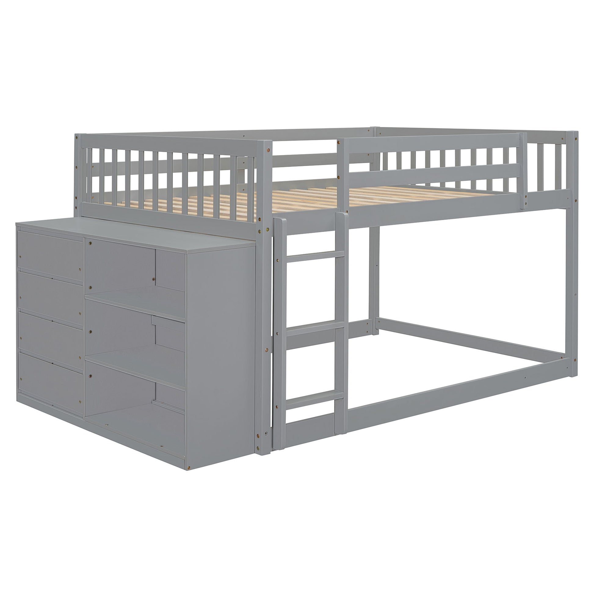 Bunk Bed With 4 Drawers And 3 Shelves - The Sleep Loft - Online Mattress Showroom NYC