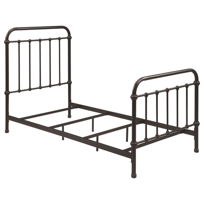 Twin Panel Bed With Ornate Design - Bronze - The Sleep Loft - Online Mattress Showroom NYC
