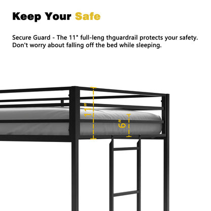 Adam - Twin Loft Bunk - Black - The Sleep Loft - Online Mattress Showroom NYC