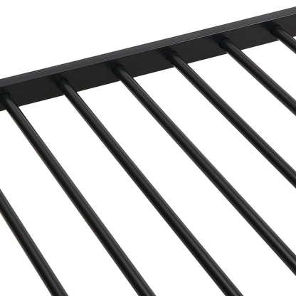 Full Over Full Modern Metal Bunk Bed With Trundle - Black - The Sleep Loft - Online Mattress Showroom NYC