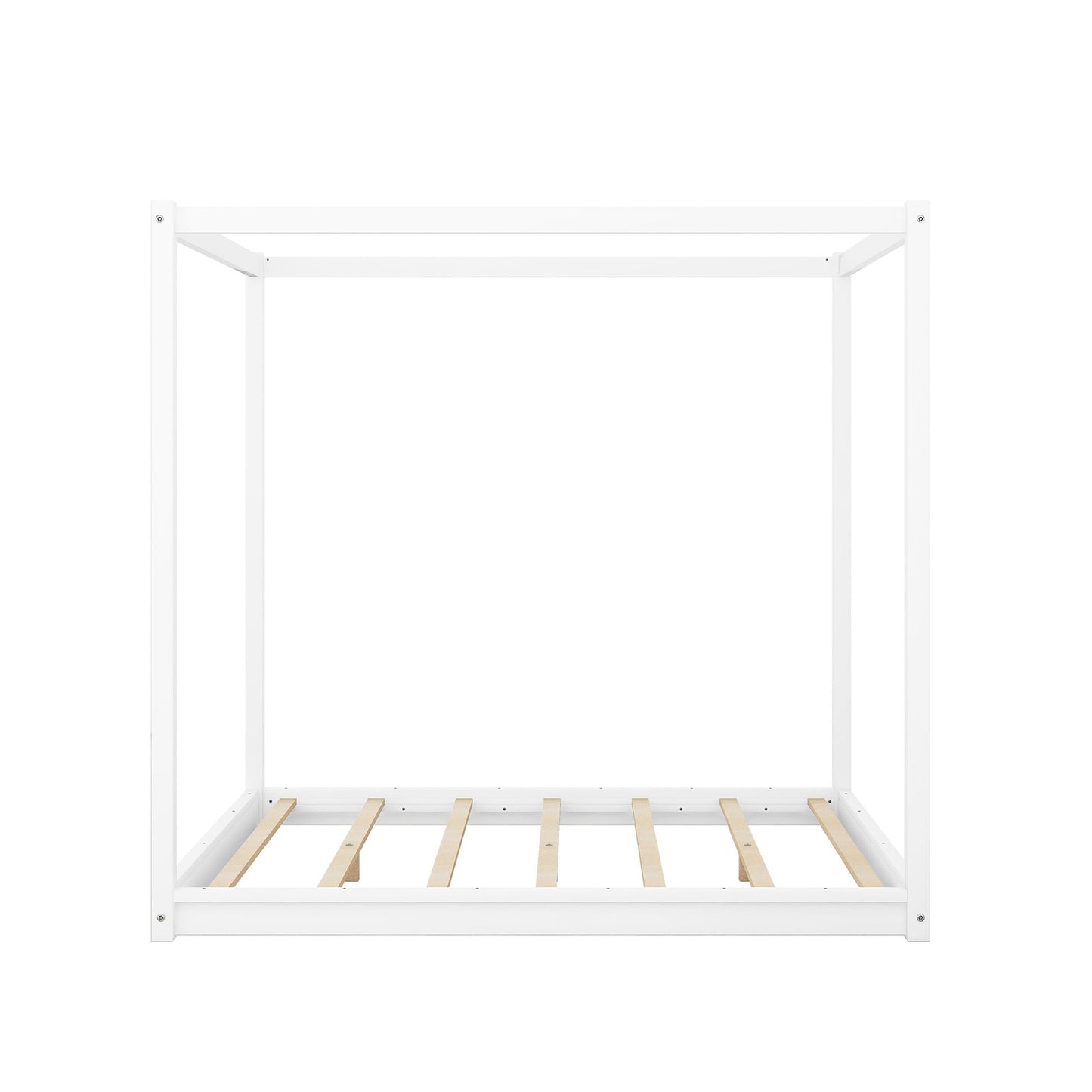 Wood Canopy Platform Bed With Support Legs And Airflow Slats - The Sleep Loft - Online Mattress Showroom NYC