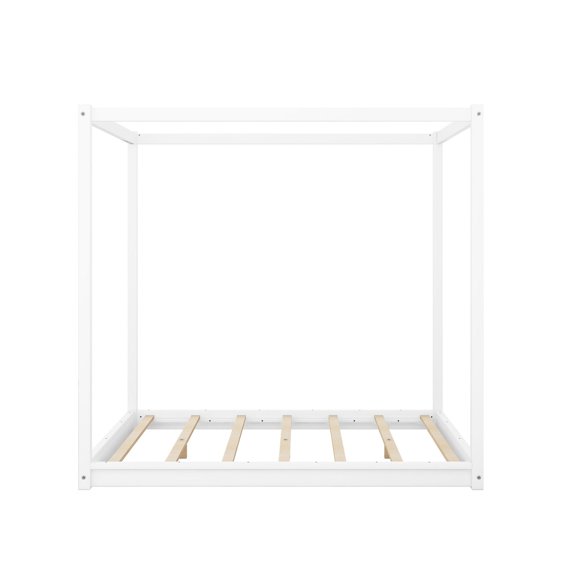 Wood Canopy Platform Bed With Support Legs And Airflow Slats - The Sleep Loft - Online Mattress Showroom NYC