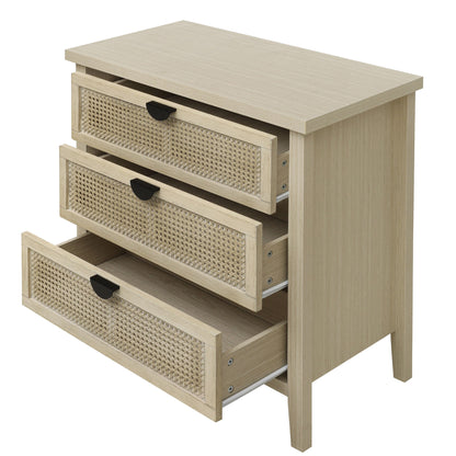3 Drawer Cabinet, Suitable For Bedroom - Natural