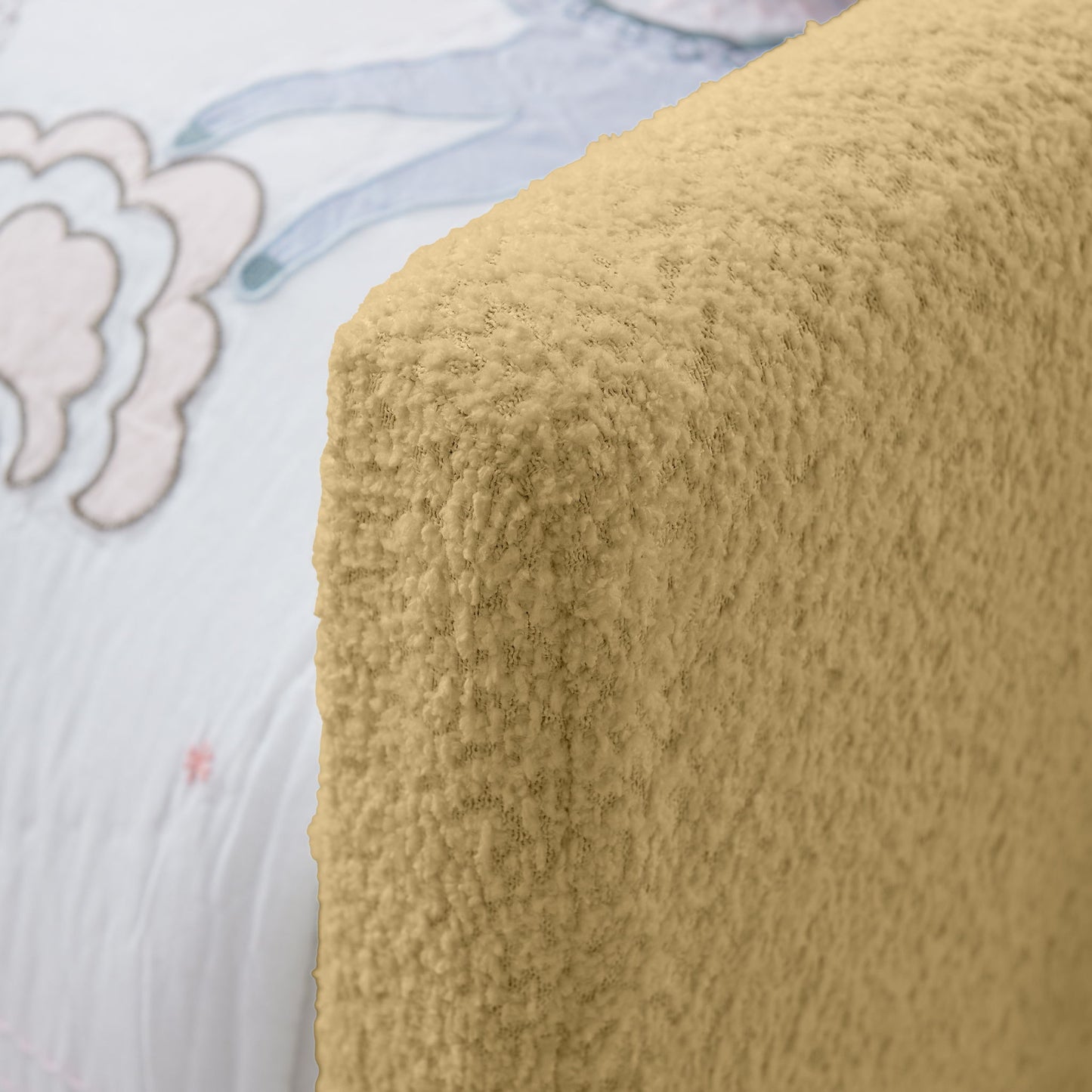 Cute Rabbit Ear Upholstered Platform Bed Frame With Safety Rail - The Sleep Loft - Online Mattress Showroom NYC