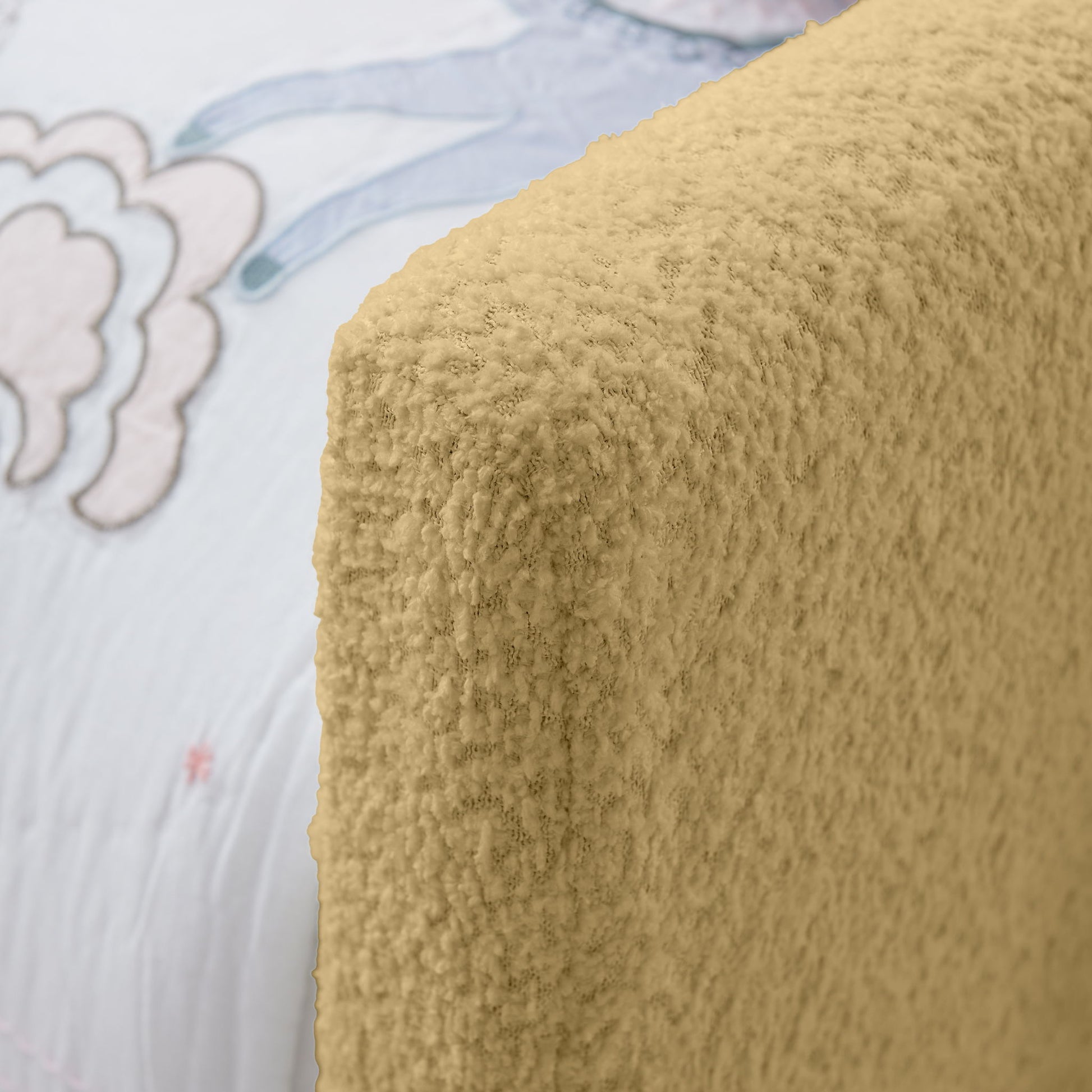 Cute Rabbit Ear Upholstered Platform Bed Frame With Safety Rail - The Sleep Loft - Online Mattress Showroom NYC