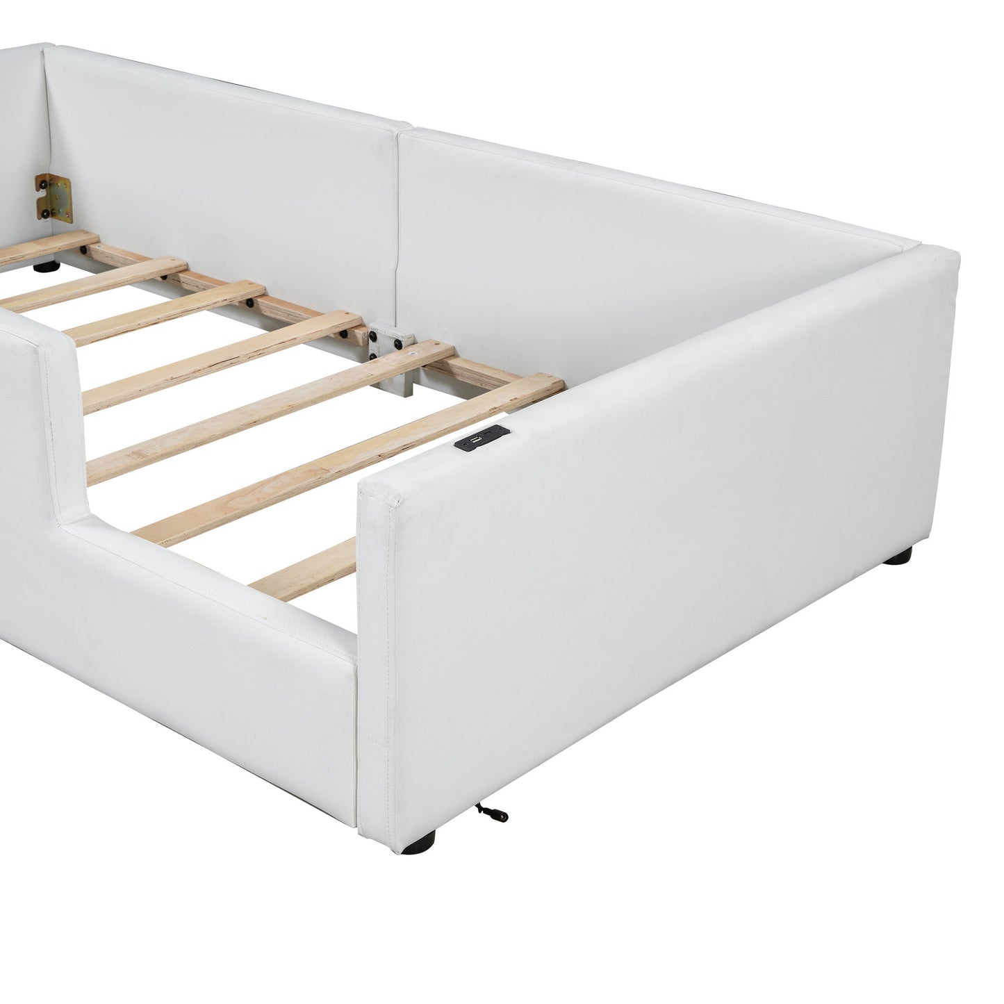 Platform Bed With Guardrail And Charging Station - The Sleep Loft - Online Mattress Showroom NYC