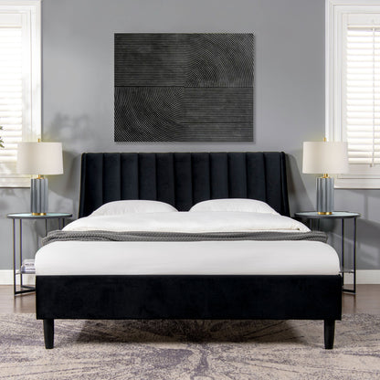 Aspen - Vertical Tufted Modern Headboard Platform Bed Set - The Sleep Loft - Online Mattress Showroom NYC