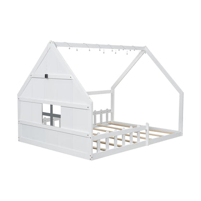House Bed With Window And Fence - The Sleep Loft - Online Mattress Showroom NYC