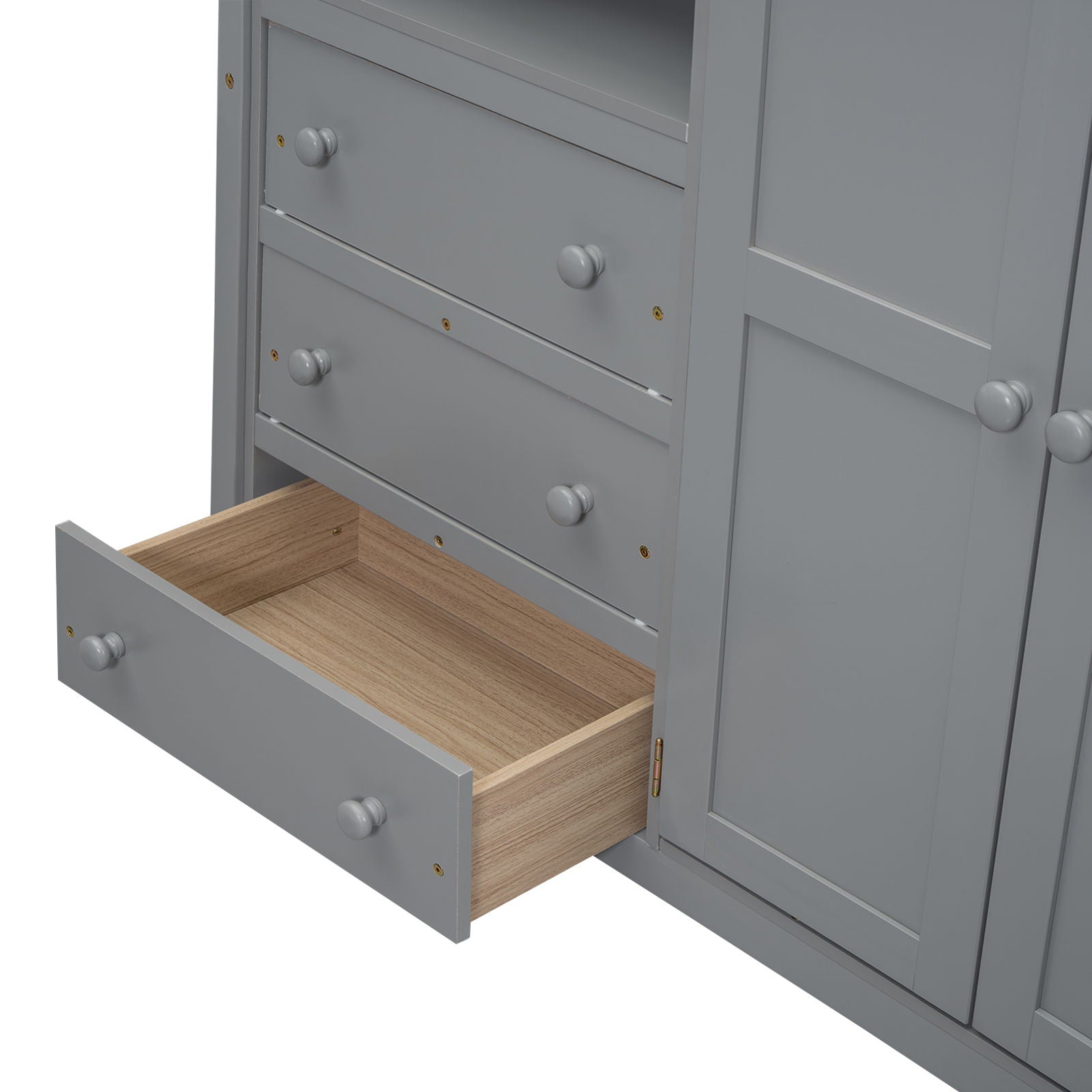 Loft Bed With Built In Wardrobe, Shelves And Drawers - The Sleep Loft - Online Mattress Showroom NYC