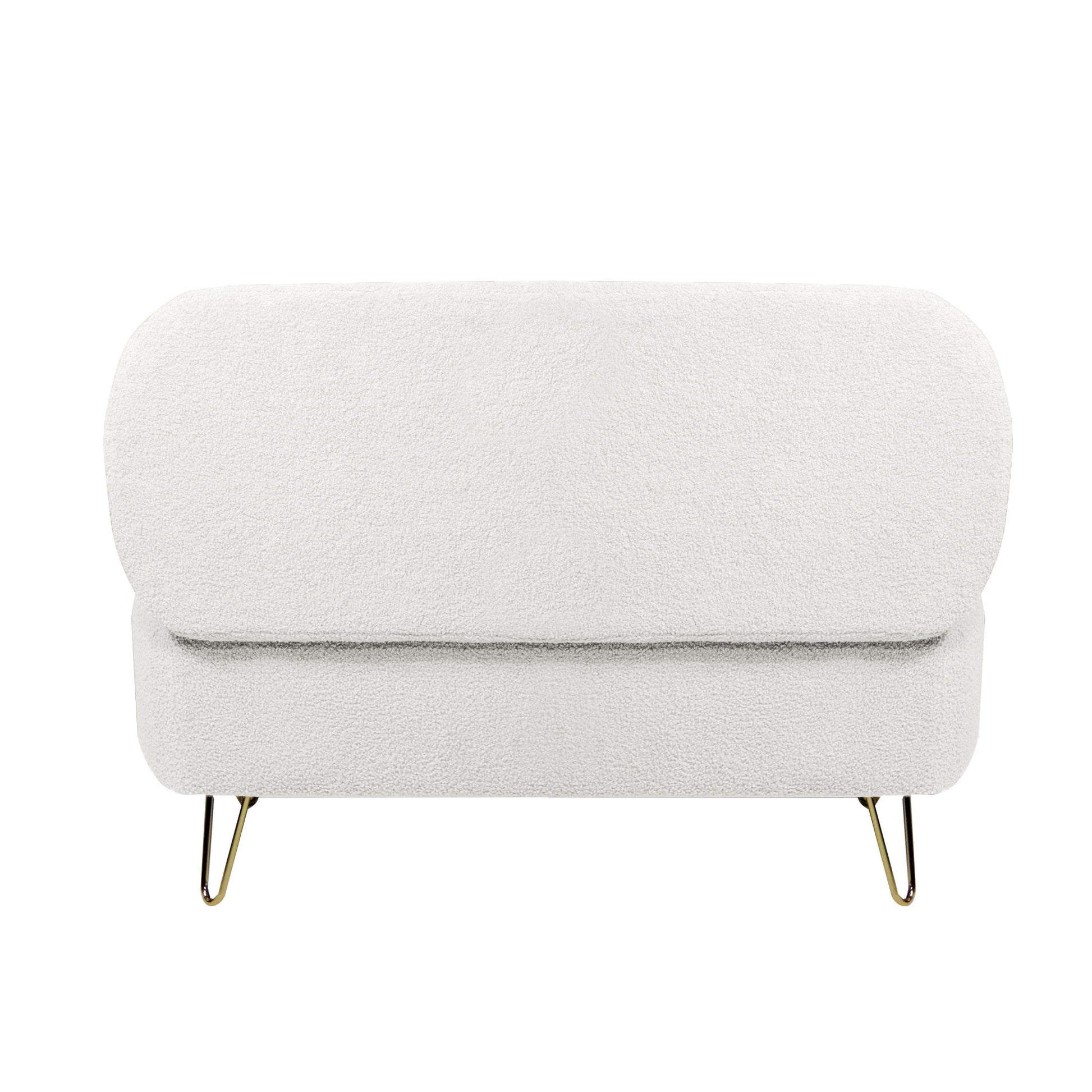 Storage Ottoman Bench For End Of Bed Legs, Modern Camel Faux Fur Entryway Bench Upholstered Padded With Storage For Living Room Bedroom - The Sleep Loft - Online Mattress Showroom NYC