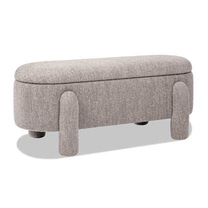 Hugo - Oval Fully Upholstered Storage Bench - The Sleep Loft - Online Mattress Showroom NYC
