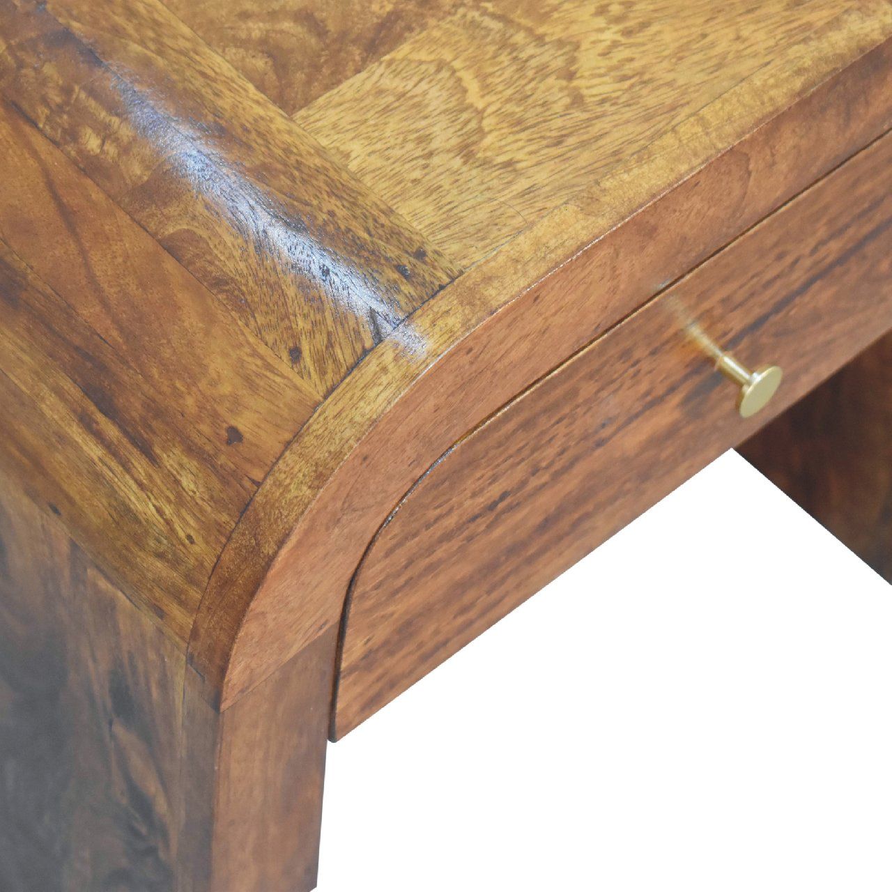Mini Darcy - Nightstand With Curved Edges - The Sleep Loft - Online Mattress Showroom NYC