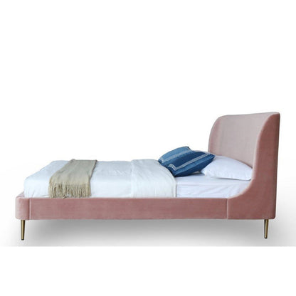 Upholstered Bed With Curved Headboard - The Sleep Loft - Online Mattress Showroom NYC