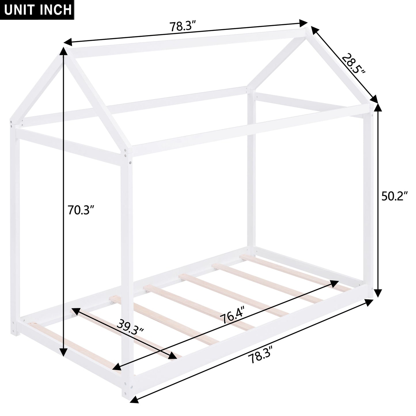 Wooden House Shaped Bed - The Sleep Loft - Online Mattress Showroom NYC