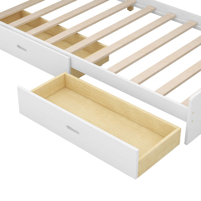 Platform Bed With Storage Headboard, Shelves And 2 Drawers - The Sleep Loft - Online Mattress Showroom NYC