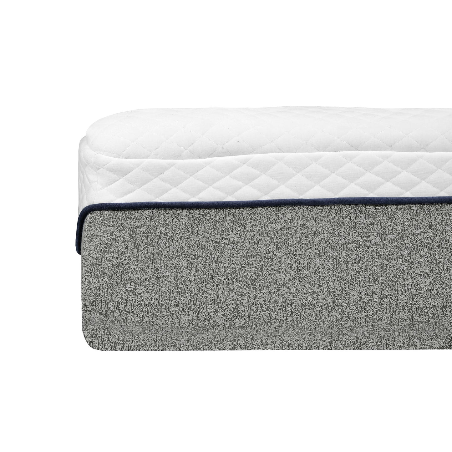 Ultra Plush 13" Gel Memory Foam Mattress For King Size Bed With Double Layered Jacquard Cover - Gray / White - The Sleep Loft - Online Mattress Showroom NYC