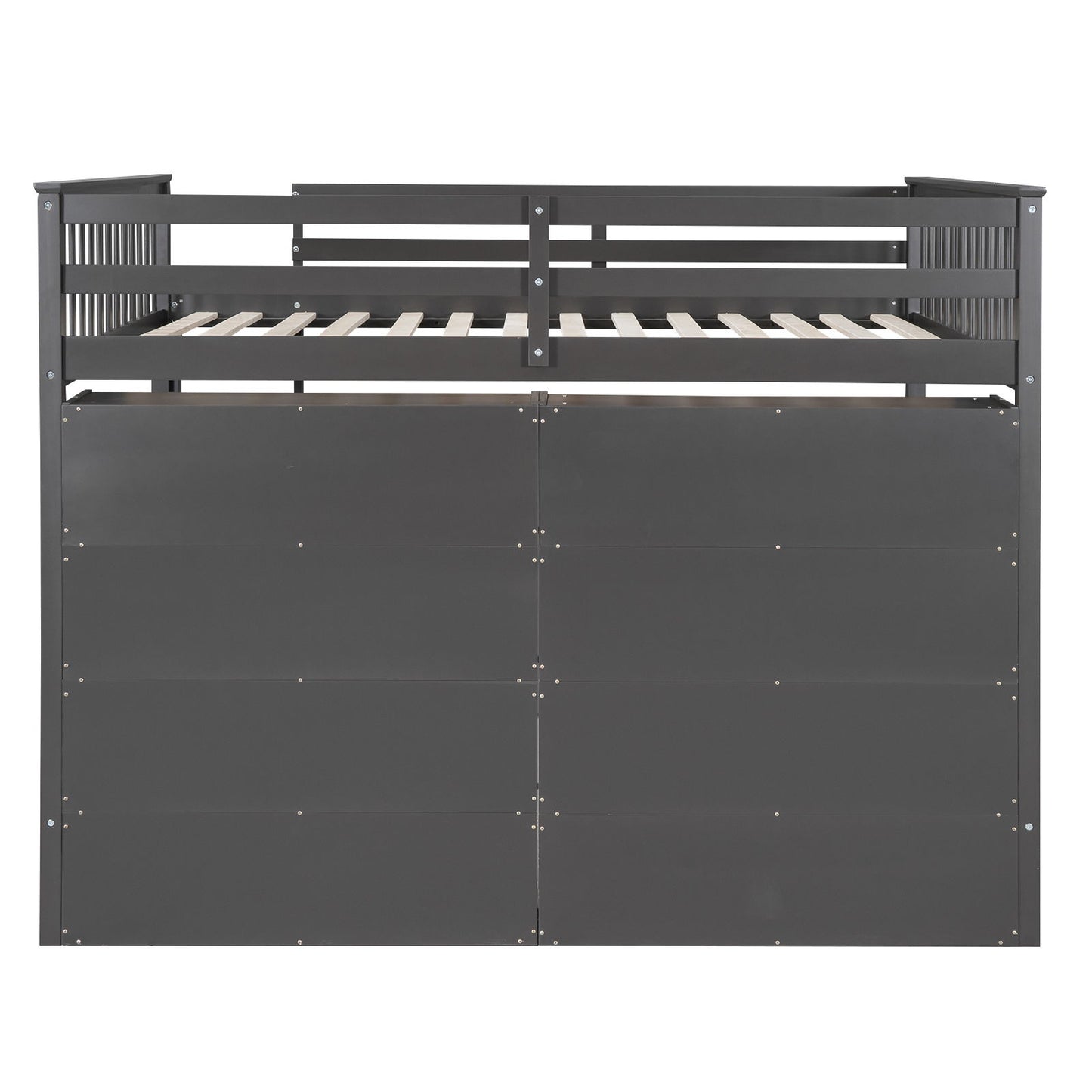 Loft Bed With 8 Open Storage Shelves And Built In Ladder - The Sleep Loft - Online Mattress Showroom NYC