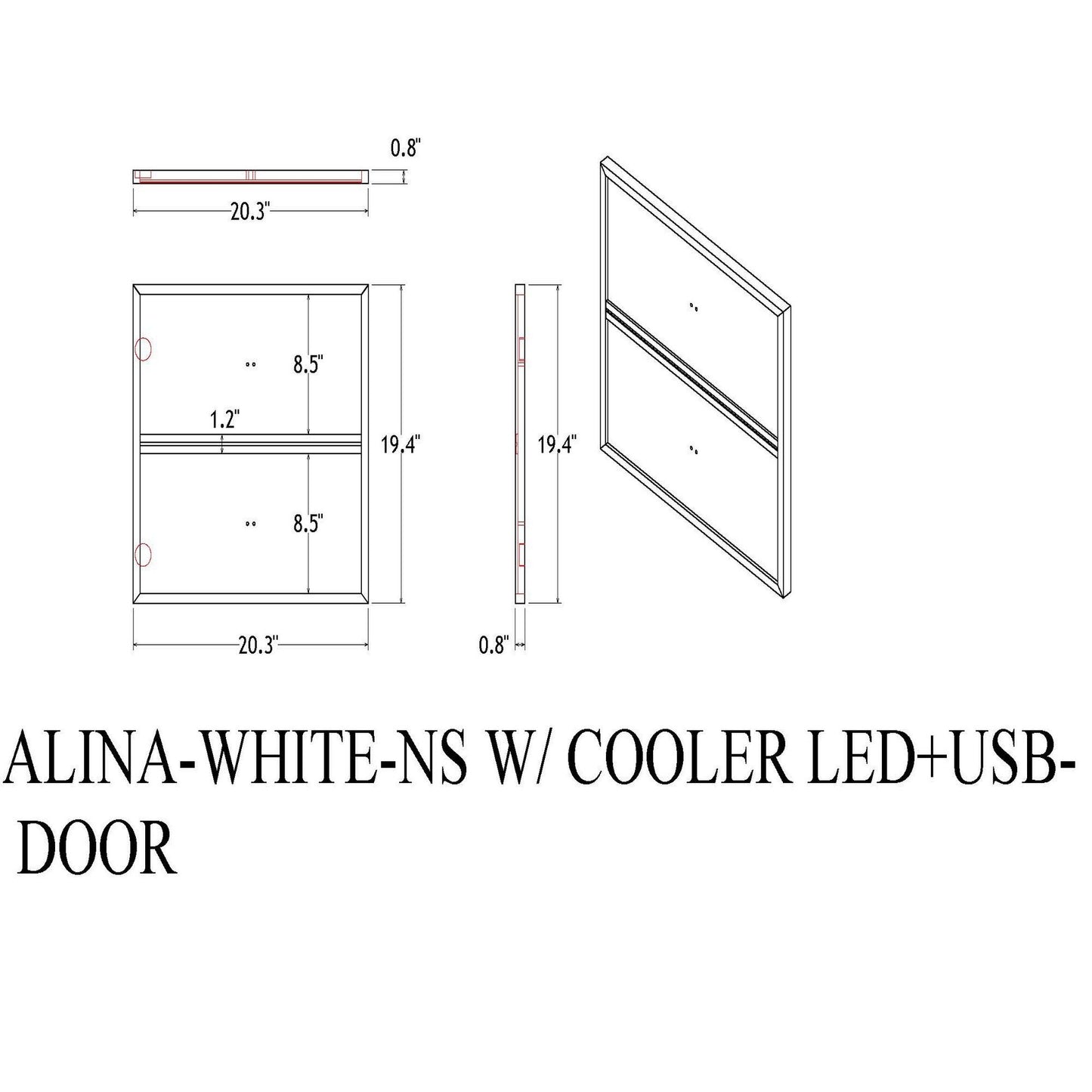 Adelaide - Nightstand With Cooler And Speaker - Gray / Black - The Sleep Loft - Online Mattress Showroom NYC