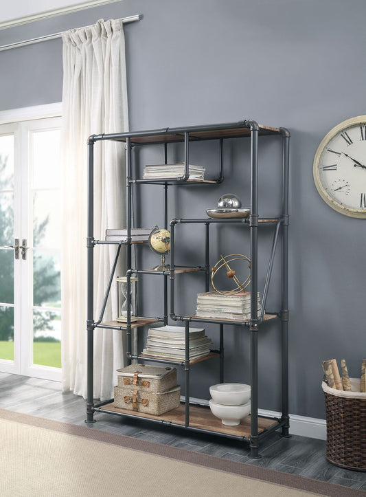 Brantley - Antique Bookshelf - Oak - The Sleep Loft - Online Mattress Showroom NYC