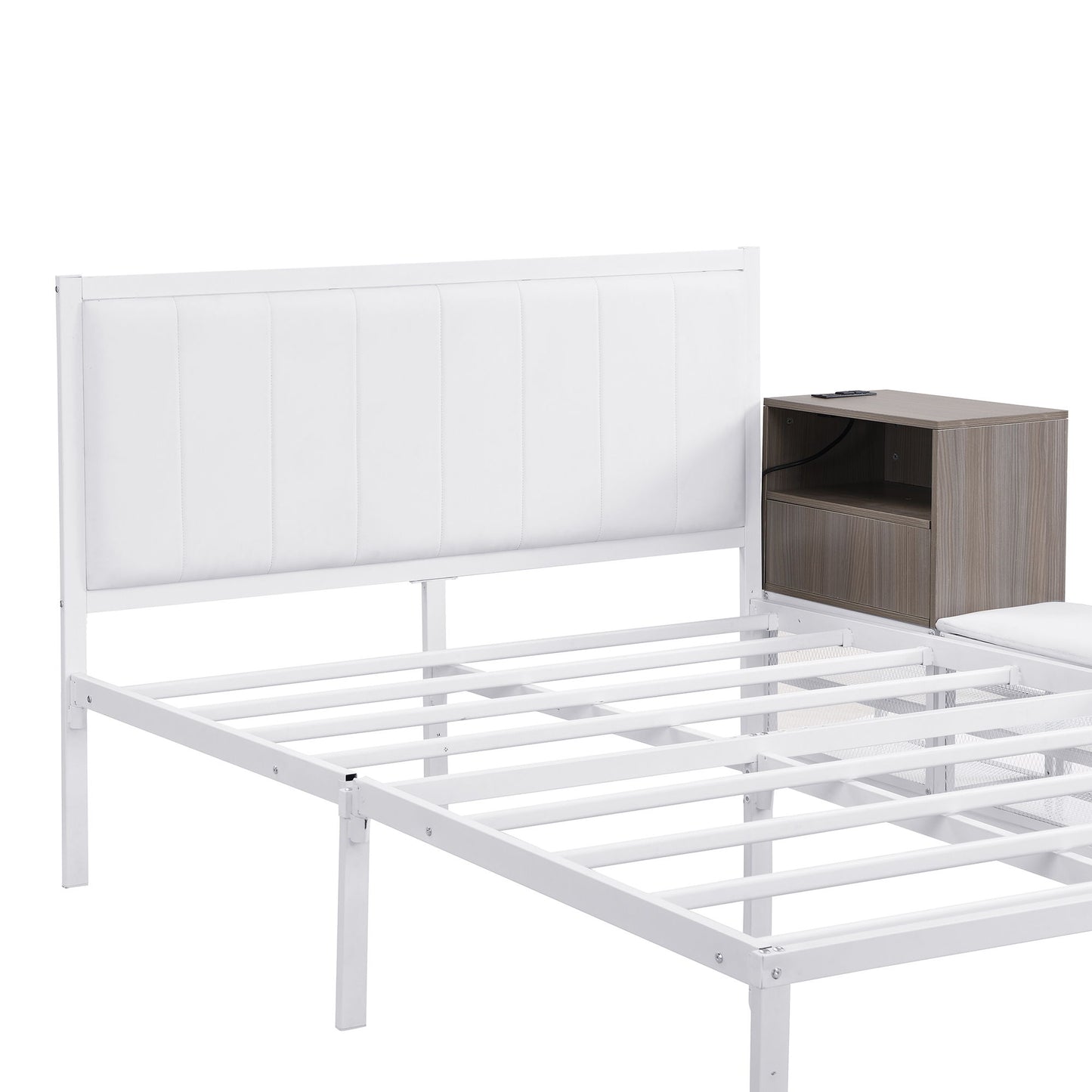 Platform Bed With 2 Tier Storage Shelves, Storage Cabinet - The Sleep Loft - Online Mattress Showroom NYC