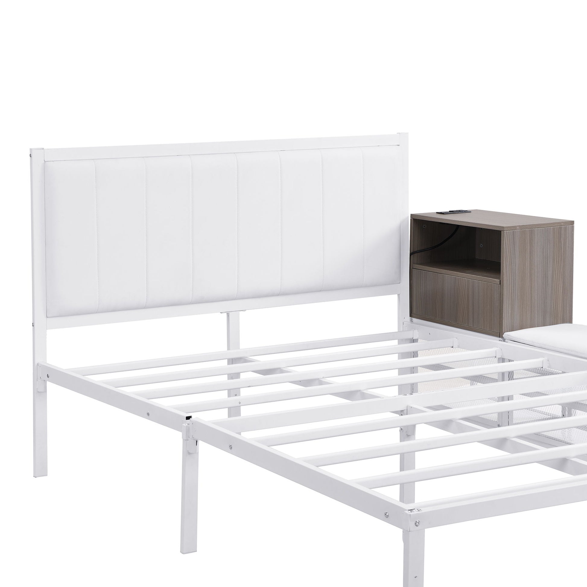 Platform Bed With 2 Tier Storage Shelves, Storage Cabinet - The Sleep Loft - Online Mattress Showroom NYC