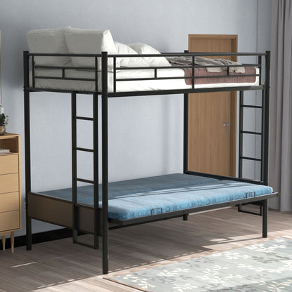 Twin Over Full Bunk Bed, Multifunction - Black - The Sleep Loft - Online Mattress Showroom NYC