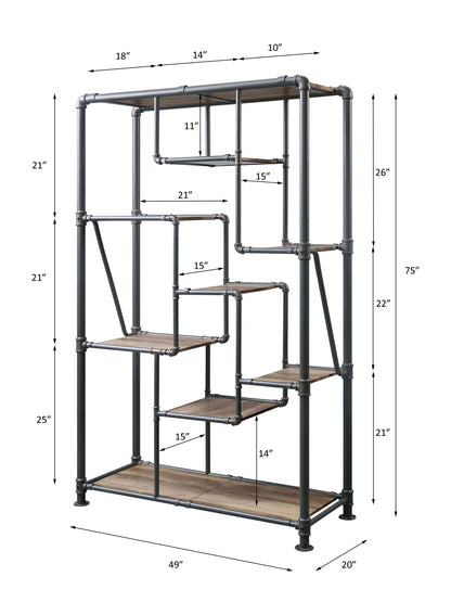 Brantley - Antique Bookshelf - Oak - The Sleep Loft - Online Mattress Showroom NYC