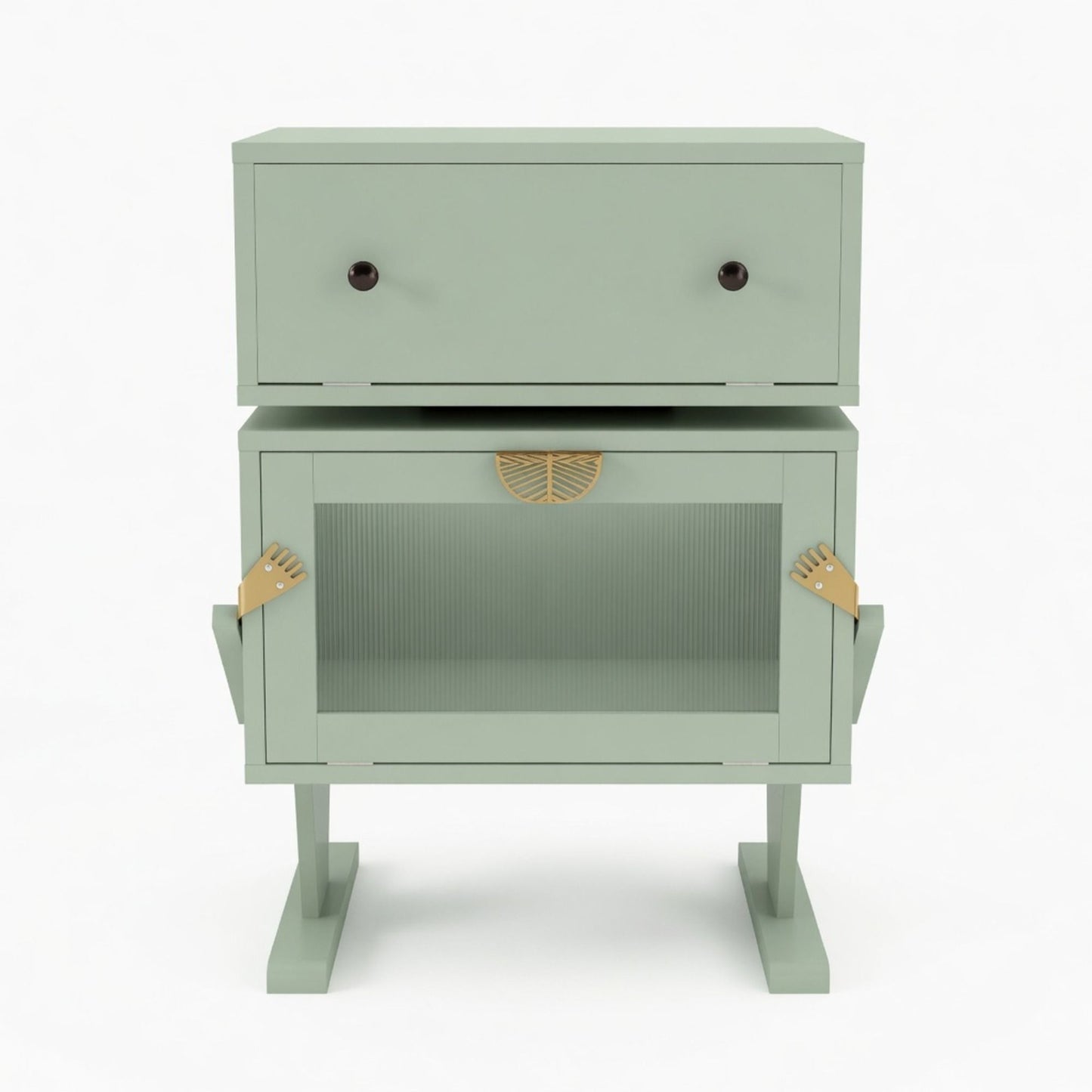 Robot LED Nightstand With 360° Rotating Drawer
