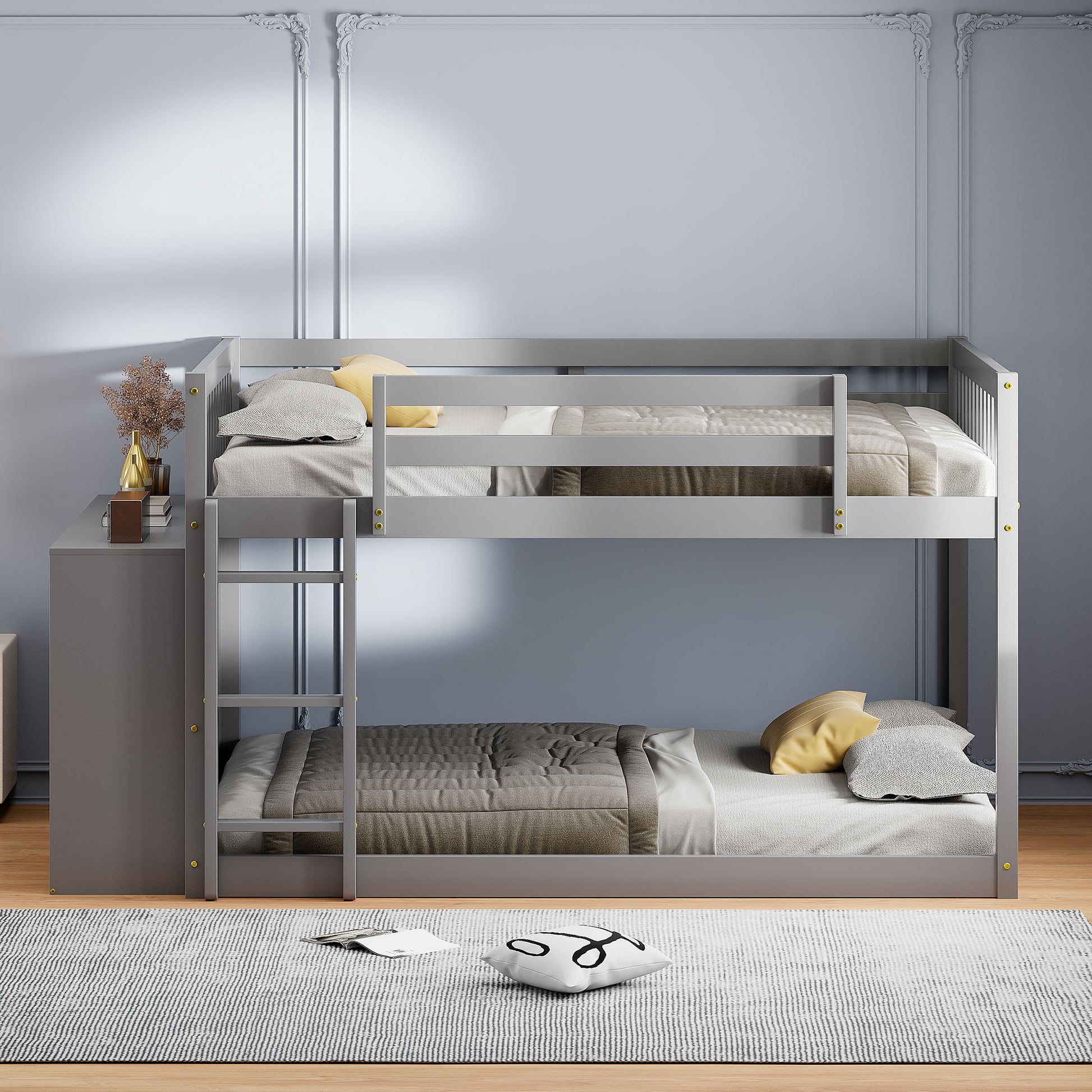 Bunk Bed With 4 Drawers And 3 Shelves - The Sleep Loft - Online Mattress Showroom NYC