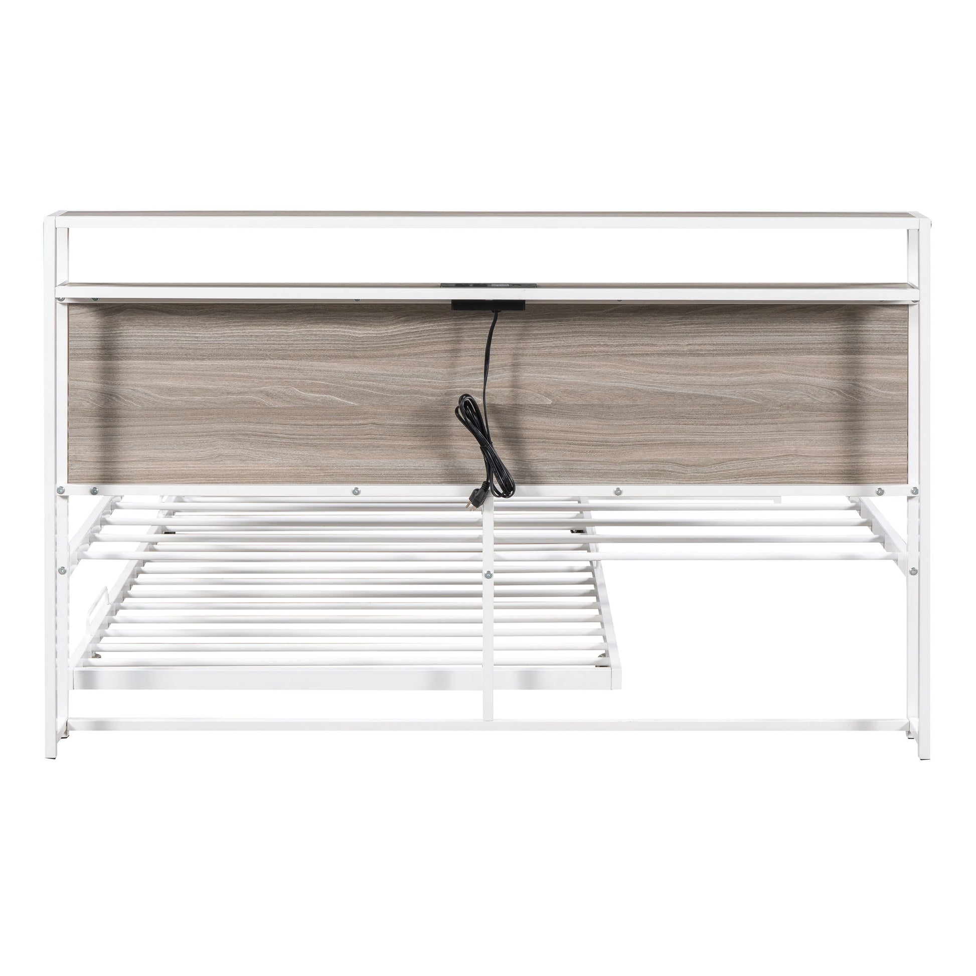 Platform Bed Frame With Trundle, USB Ports And Slat Support, No Box Spring Needed - The Sleep Loft - Online Mattress Showroom NYC