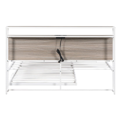 Platform Bed Frame With Trundle, USB Ports And Slat Support, No Box Spring Needed - The Sleep Loft - Online Mattress Showroom NYC