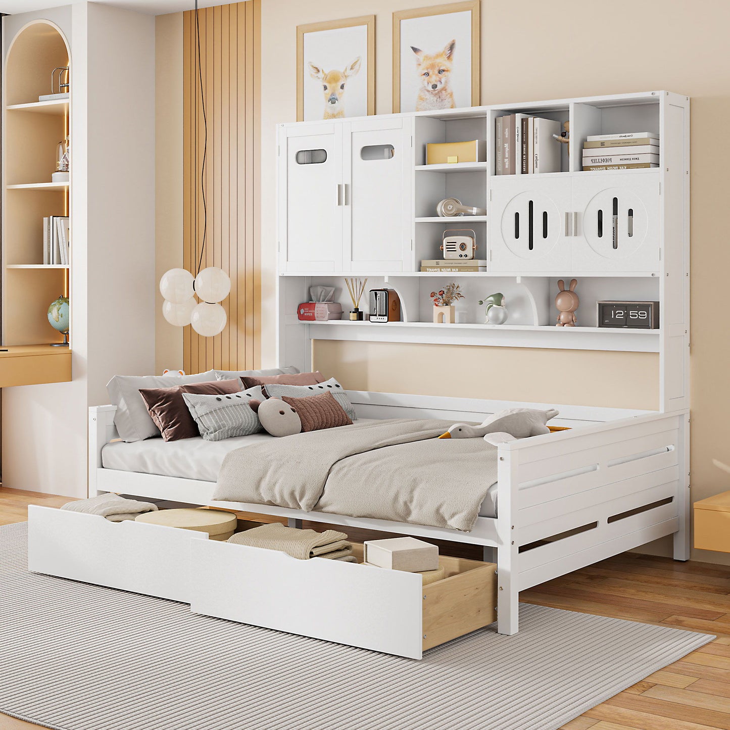Daybed With All-In-One Cabinet And Shelf - The Sleep Loft - Online Mattress Showroom NYC
