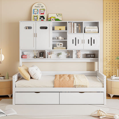 Daybed With All-In-One Cabinet And Shelf - The Sleep Loft - Online Mattress Showroom NYC
