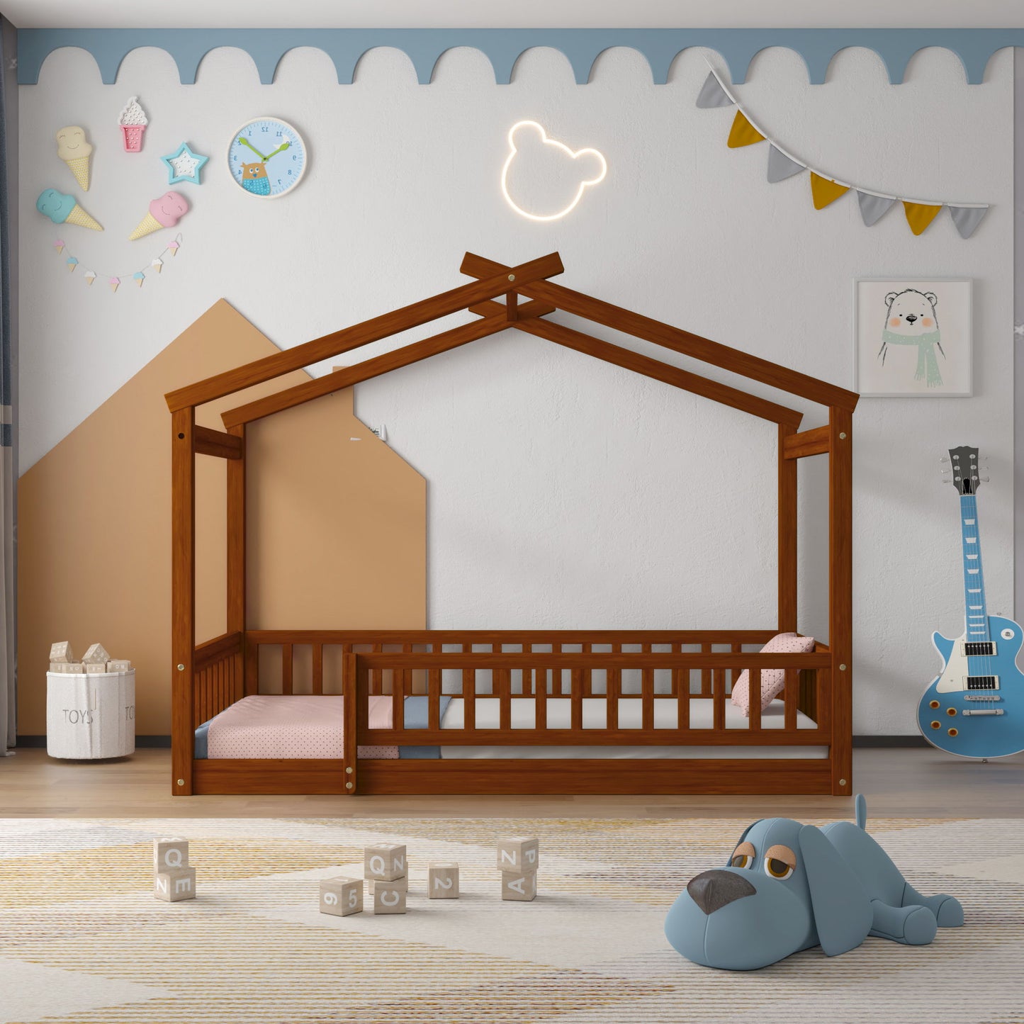 Bed House Bed Frame With Fence - The Sleep Loft - Online Mattress Showroom NYC
