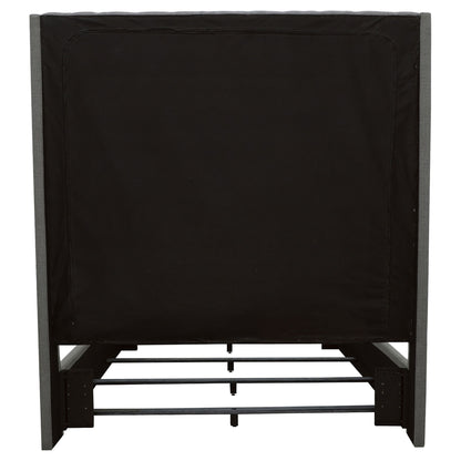 California King Upholstered Panel Bed With Tufted Headboard - Gray - The Sleep Loft - Online Mattress Showroom NYC