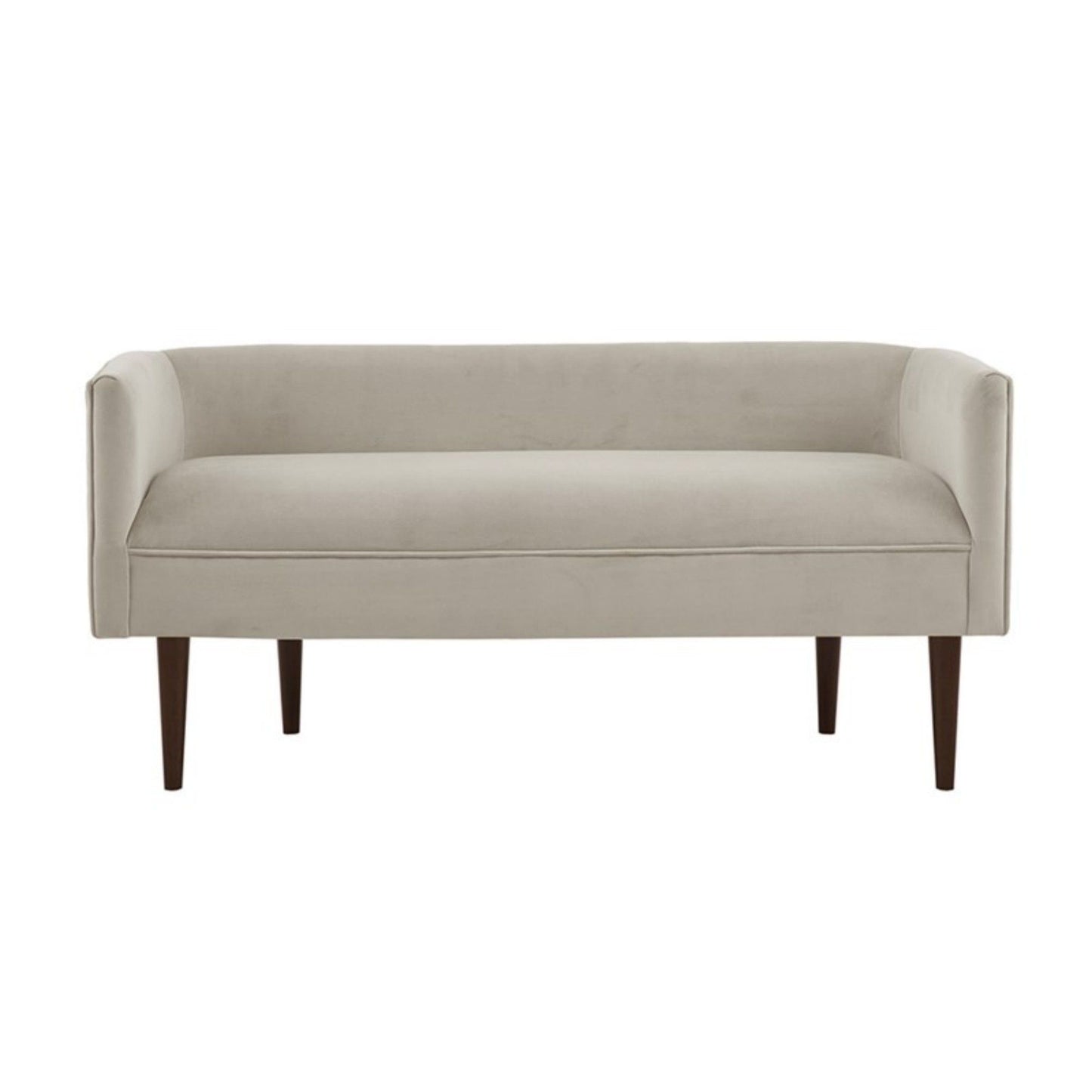Farrah - Accent Bench With Low Back & Sides - Cream - The Sleep Loft - Online Mattress Showroom NYC